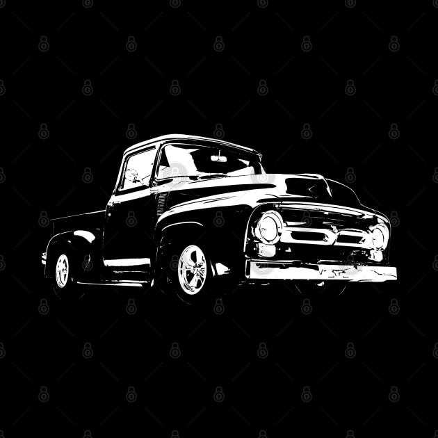 1956 Ford F100 white only. by GrizzlyVisionStudio