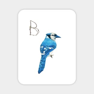 B for blue bird alphabet illustration Magnet