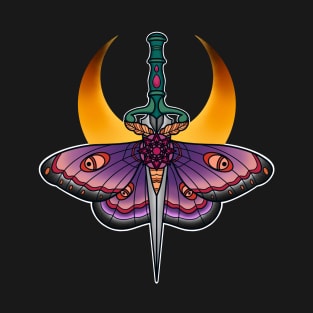 Moth Dagger Tattoo T-Shirt