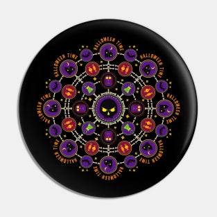 Round halloween mandala Pin