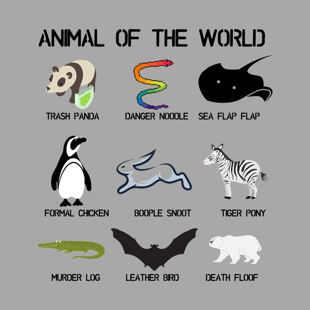 Animals of the world Gift T-shirt For Nature Wild Lovers by fiar32