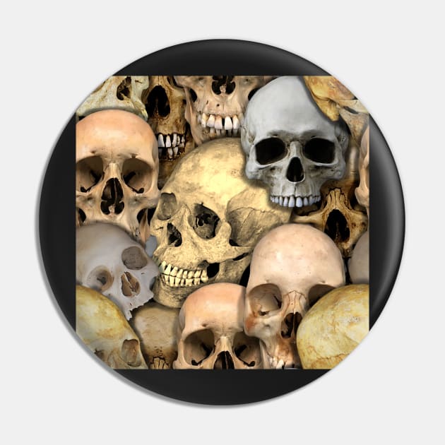 Tiling Skull Pattern Pin by SolarCross