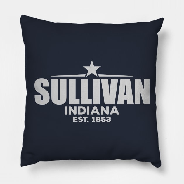 Sullivan Indiana Pillow by LocationTees