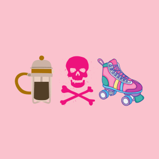 My Three Best Friends: Coffee, Tattoos & Skates T-Shirt