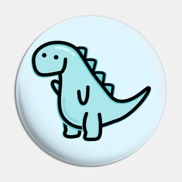 Cute Dino Pin by happyfruitsart