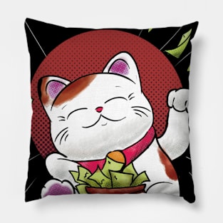 Maneki Neko - We Need Cat Flow Pillow