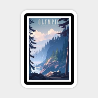 Olympic National Park Travel Poster Magnet
