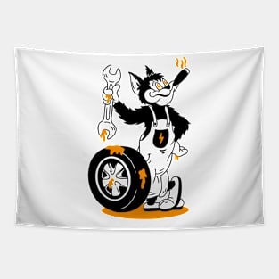 Bunny Motorcycle Tapestry