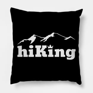 Minimal Hiking Mountains Print Pillow