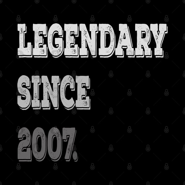 Legendary Since 2007 Birthday Gifts For Men and Women by familycuteycom