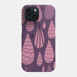 Abstract Rain Drop Pattern - Purple Phone Case