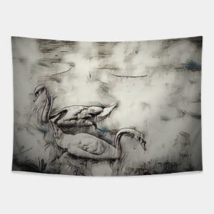 Two swans Tapestry