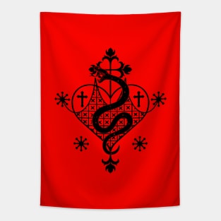 Marie Laveau Sigil Veve Voodoo Hoodoo Tapestry