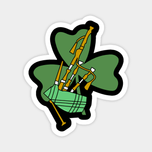 Bagpipe Shamrock Magnet