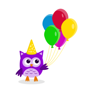 Owl with balloons T-Shirt