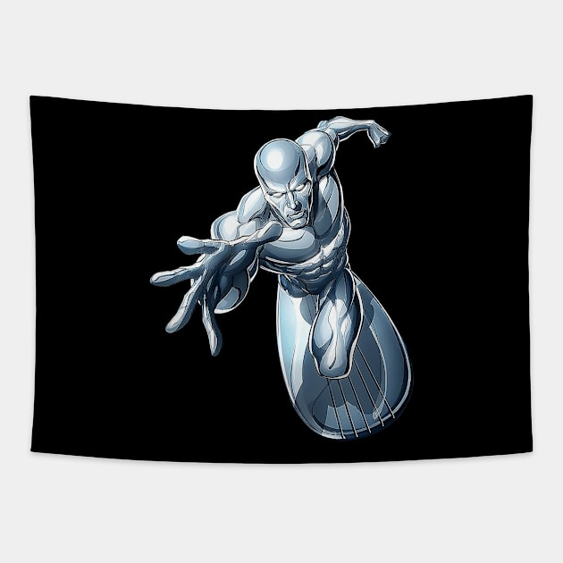 Silver Surfer Fly Tapestry by cindo.cindoan