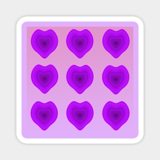 Purple Hearts Magnet