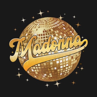 Golden Love Heart Madonna Retro Disco T-Shirt