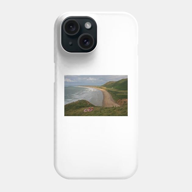 Gower Peninsula, Rhossili Bay Phone Case by RedHillDigital