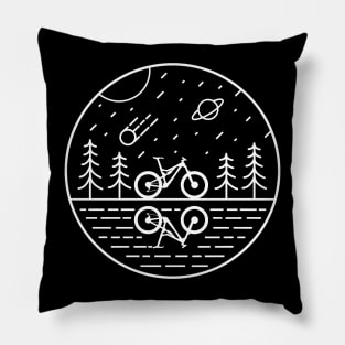 Cycling outer space -MTB edition Pillow