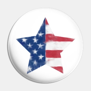 American Flag Star Pin