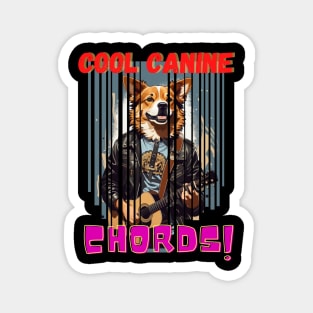 "Cool Canine Chords: Groovy Guitar Style" Magnet