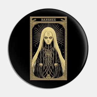 Banshee Tarot Card Vintage Artwork Pin