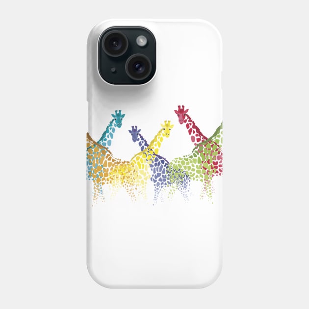 Rainbow Giraffe's Phone Case by erinmizedesigns