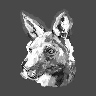 Kangaroo Black and White T-Shirt