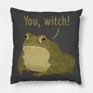 You, witch! Halloween cursed frog toad Pillow