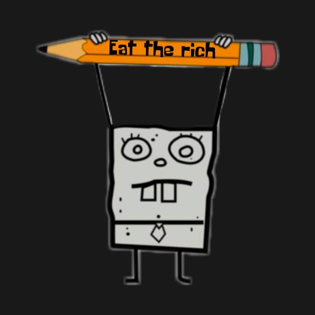 Eat The Rich Doodle Bob-ert by Bite Back Sticker Co.