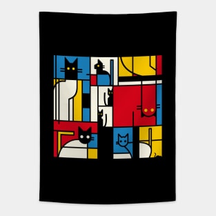 The Mondrian Cats by Tobe Fonseca Tapestry