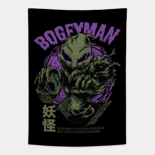 Vintage Horror Bogeyman Monster B Movie Cover Art Tapestry