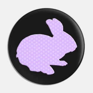 Cute Purple Polka Dot Bunny Rabbit Pin