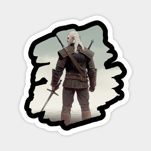 The Witcher Sumi-e Magnet by Pixy Official