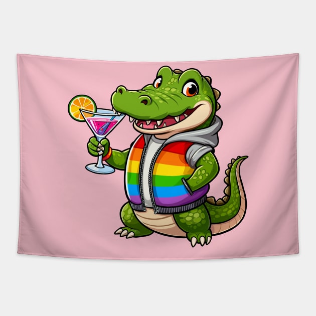 Alli-gay-tor Pride Tapestry by Ghost on Toast