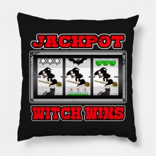 Witch Casino Slot Machine Halloween Gambling Pillow