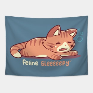 Feline Sleepy Tapestry