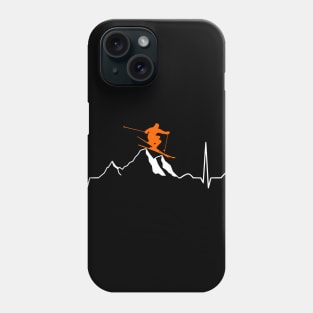 Heartbeat Skiing Phone Case