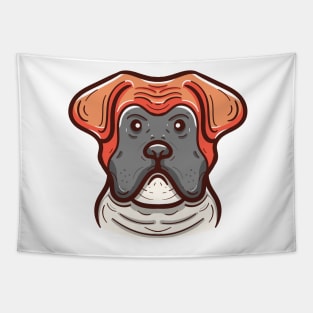 Cute boxer dog face Tapestry