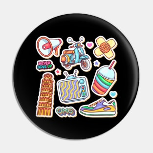 Funny Sticker Abstract Pin