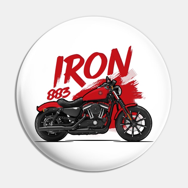 Iron 883 - Red Pin by Tomislav Lozić