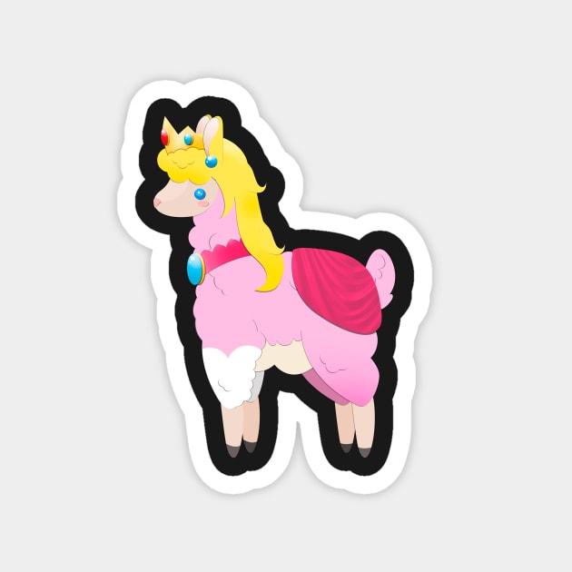 Princess Peach Llama Magnet by TakeTheLlama