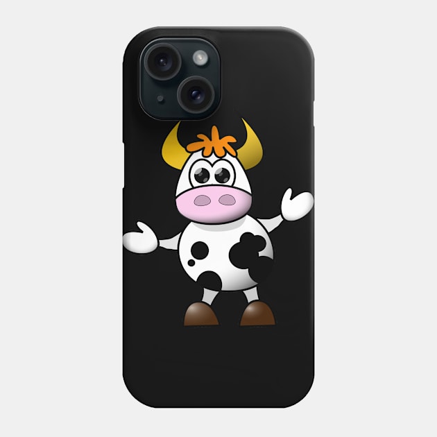 Cartoon cow Phone Case by Empresa International