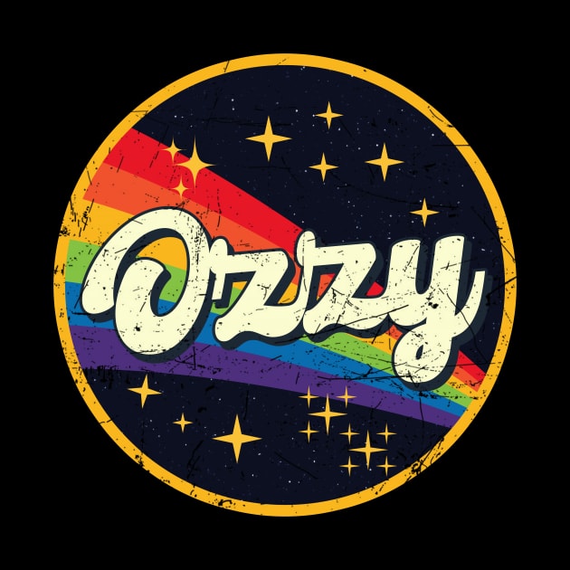 Ozzy // Rainbow In Space Vintage Grunge-Style by LMW Art