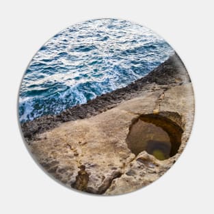 Aerial View Of Rocky Coastline Pin