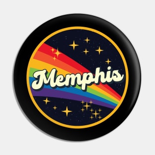 Memphis // Rainbow In Space Vintage Style Pin