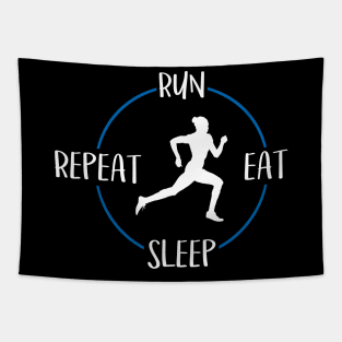 Run Eat Sleep Repeat Gift For Runners & Joggers Tapestry