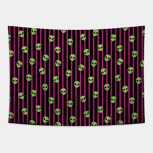 Pink Green Alien Tapestry