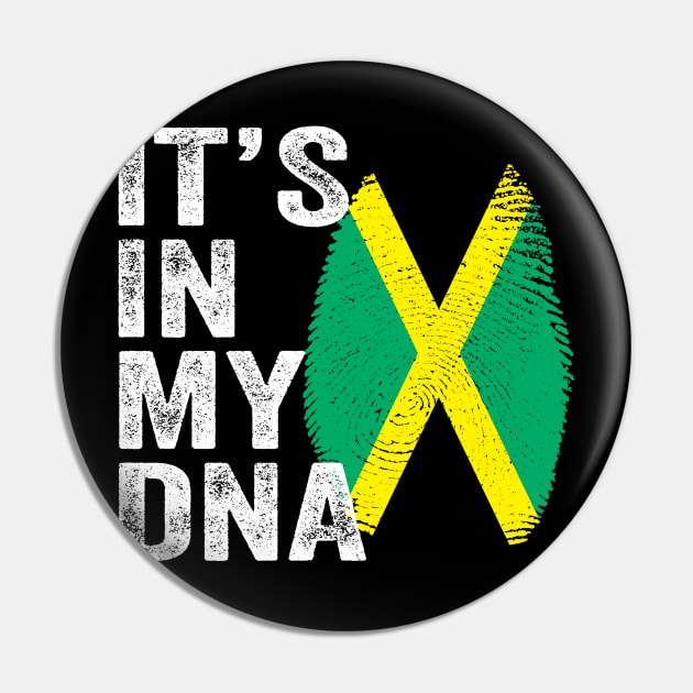 IT'S IN MY DNA Jamaica Flag Fingerprint Pin by creativity-w